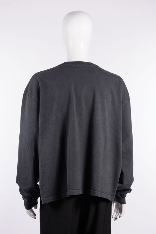 Sweatshirt  Community Center LS Buffalo MUJTE031 washed black, Willy Chavarria