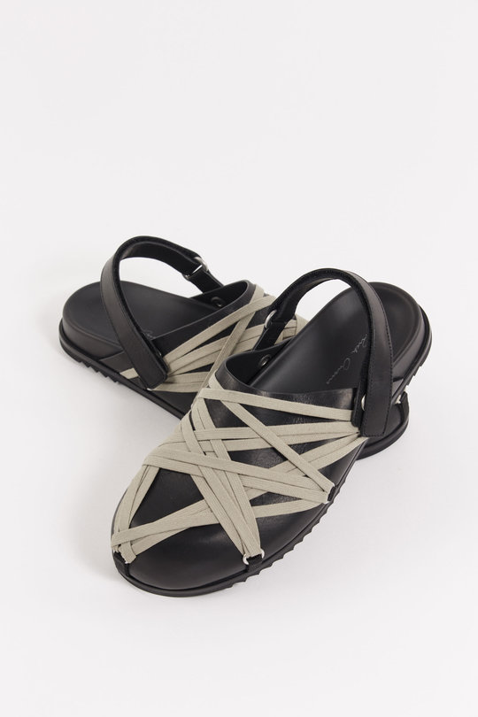 Schuh Megalaced Mule Granola RU01E5813 LOOW1 black, Rick Owens