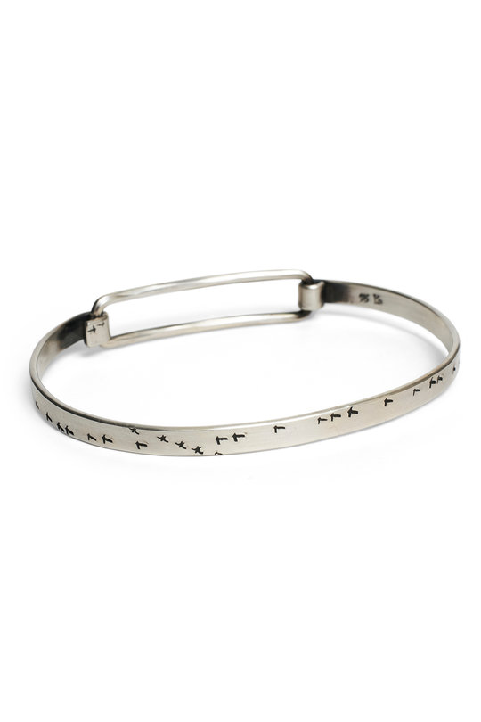 Armband M2216 bracelet band bird flight, Werkstatt Muenchen