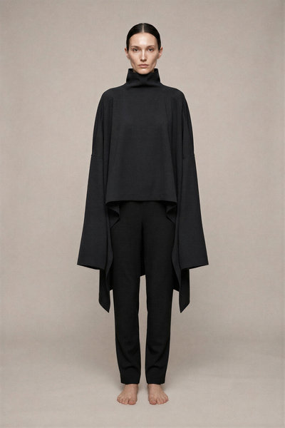 Pullover RP02F5216 HY Jumbo Tabard Cropped Top black, Rick Owens