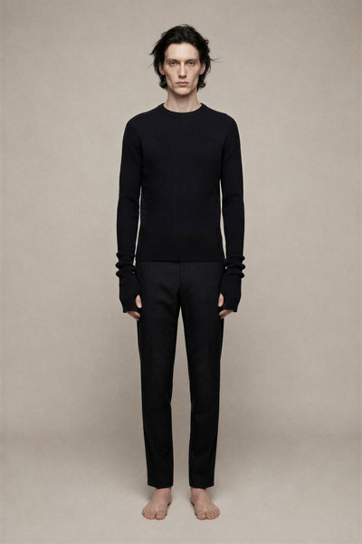 Pullover RU02F4639 RIBM Ribbed Geo black, Rick Owens