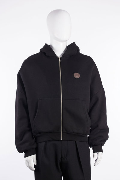Jacke W Crest Polar Zip Hoodie black, Willy Chavarria