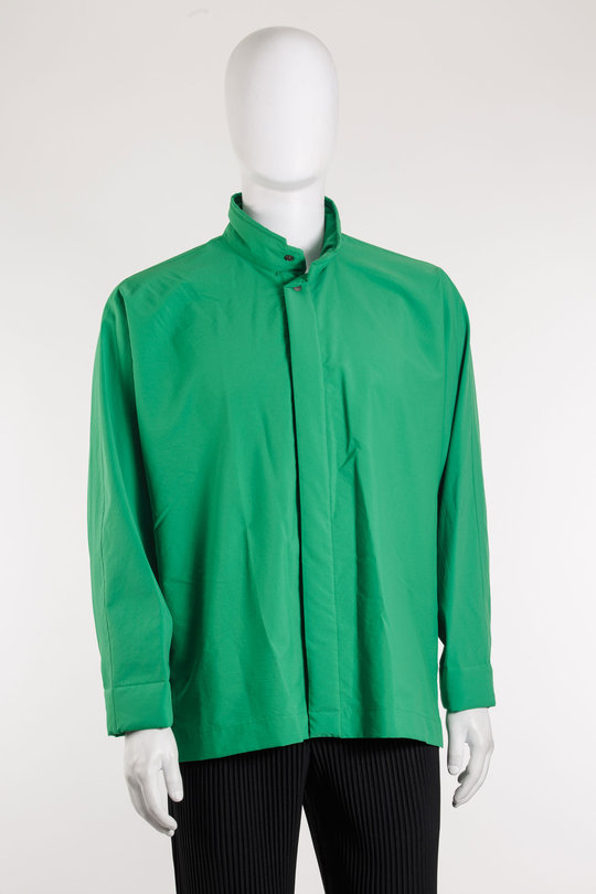 Hemd Hp58-FJ360 green, Homme Plissé Issey Miyake