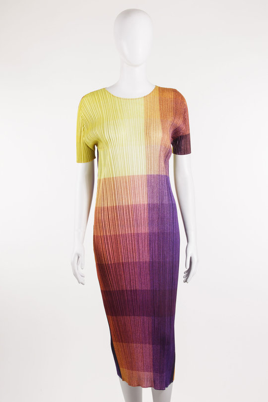 Kleid PP56-JH696 pastel orange, Pleats Please  Issey Miyake