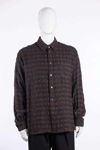 Hemd OS Veterano Shirt coffee/asphalt, Willy Chavarria
