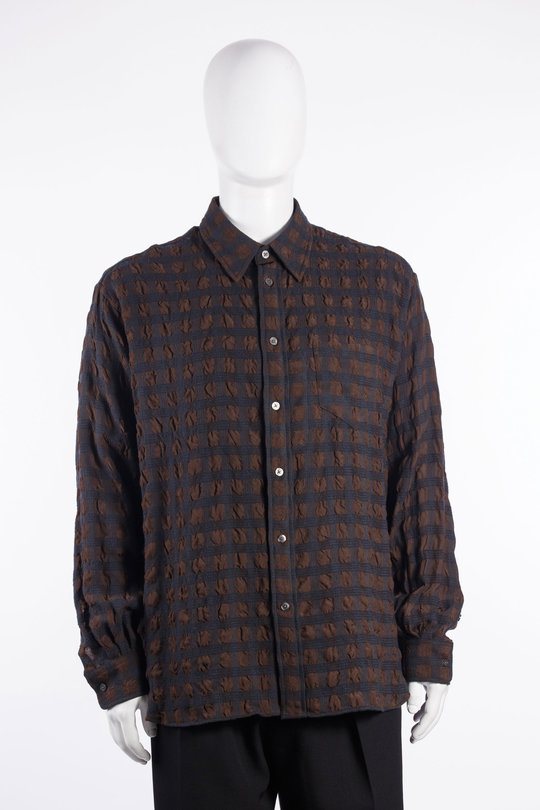 Hemd OS Veterano Shirt coffee/asphalt, Willy Chavarria