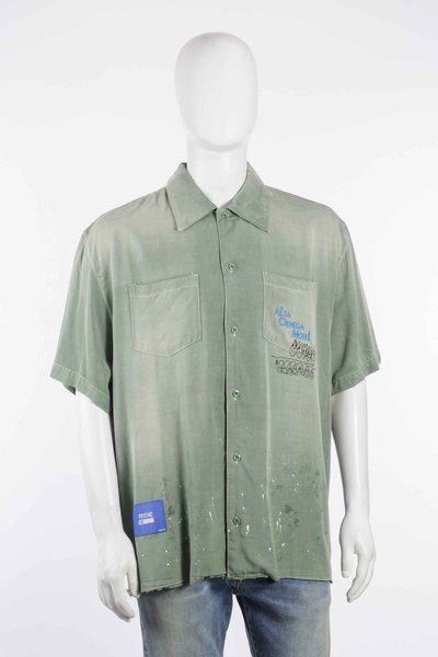 Hemd ALTA CIENEGA BUTTON DOWN SHIRT Silk green, Paly Hollywood