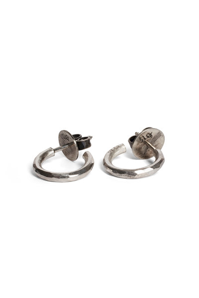 Ohrring Hoop Studs Fine Scales M4502 silver, Werkstatt Muenchen