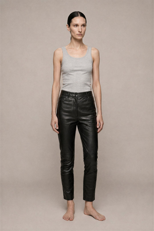 Lederhose RP19S6327 LBL bolans black, Rick Owens