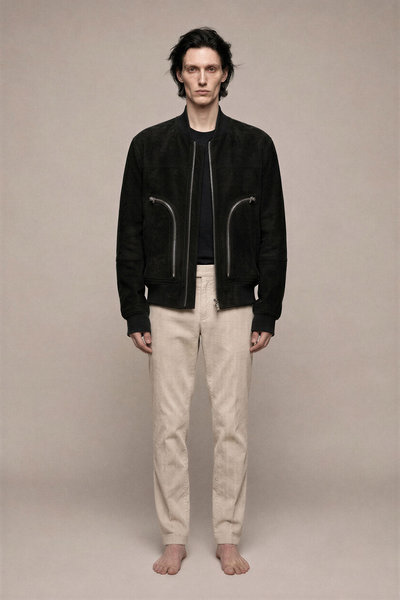 Lederjacke RU02E1749 LNV Bauhaus Flight black, Rick Owens