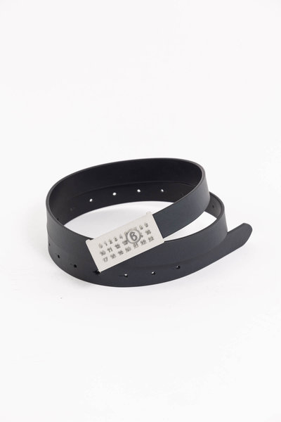 Gürtel Logo Schnalle Schwarz, MM6