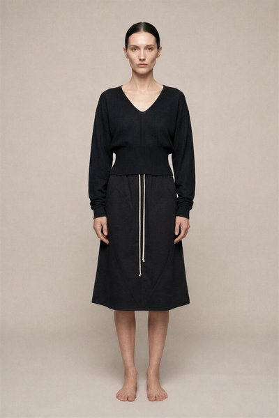 Pullover RP02F5665 V Cropped Top black, Rick Owens