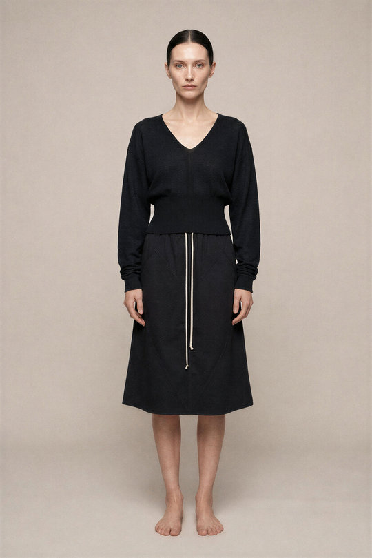 Pullover RP02F5665 V Cropped Top black, Rick Owens