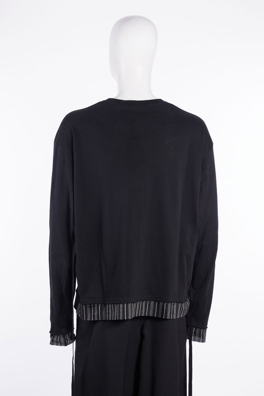 Longsleeve Las Relax Fit Boxy Serafi black, Ann Demeulemeester