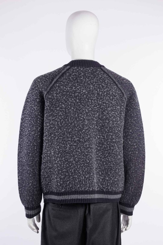 Jacke CGAW26CKNJU82 Washed Knit Blanket Jacket navy/darkgrey, CRAIG GREEN