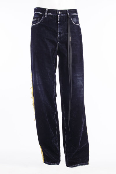 Hanno 5-Pockets Straight Leg Loose Trousers dark blue, Ann Demeulemeester